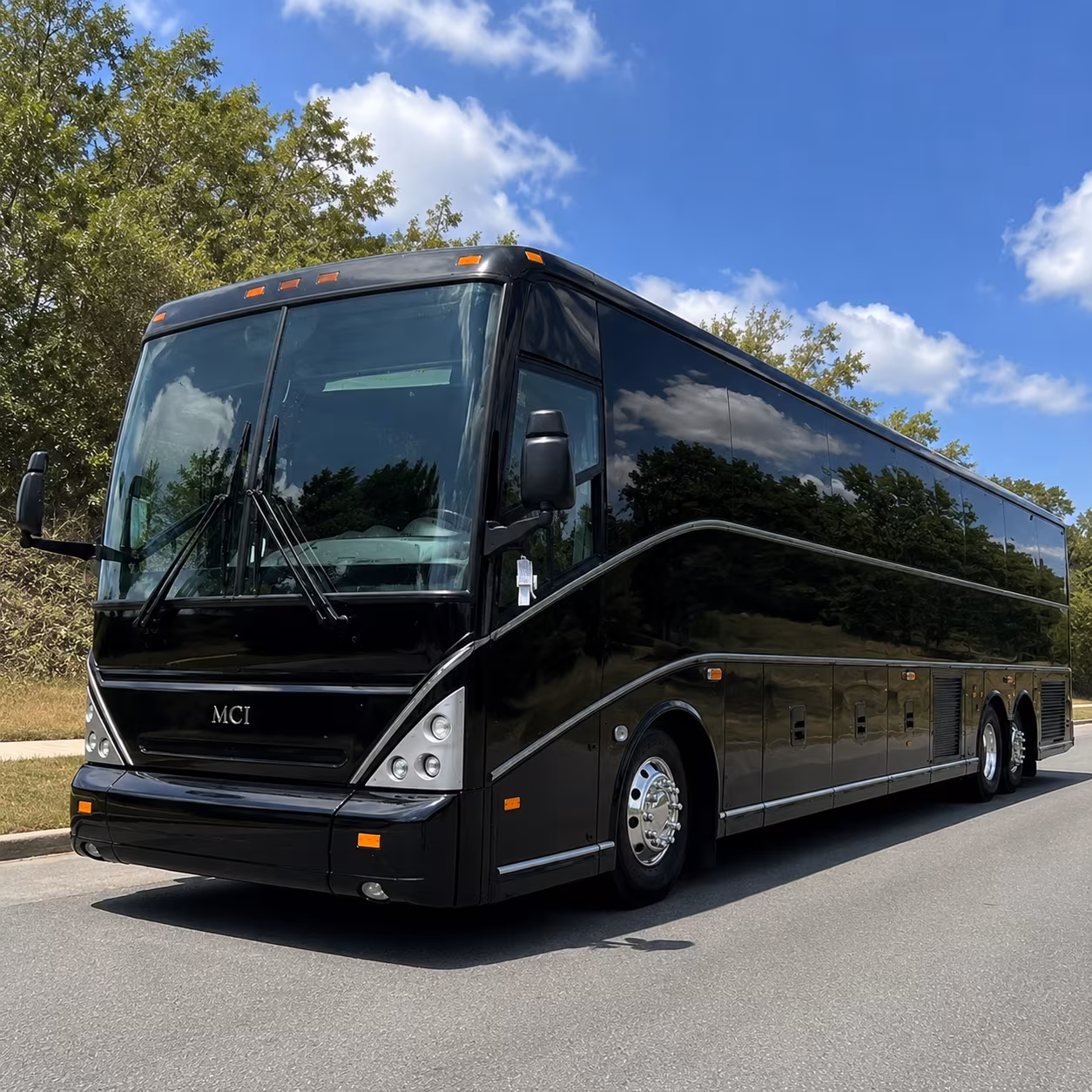 charter buses for trade show groups arriving at ontario international airport
