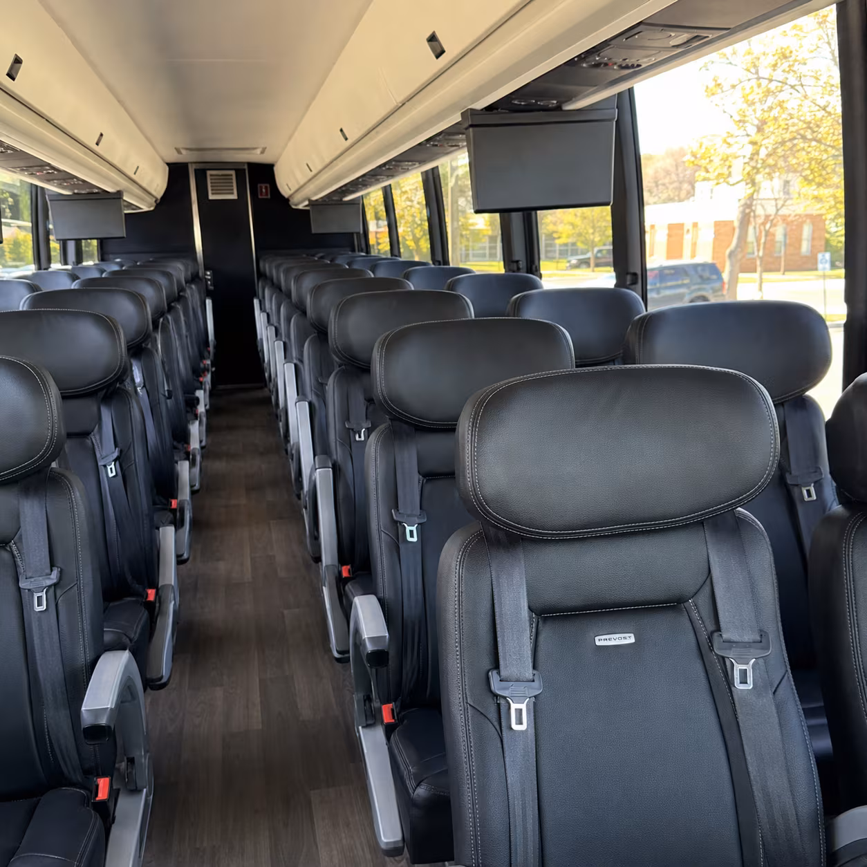san bernardino 45 passenger charter bus inside