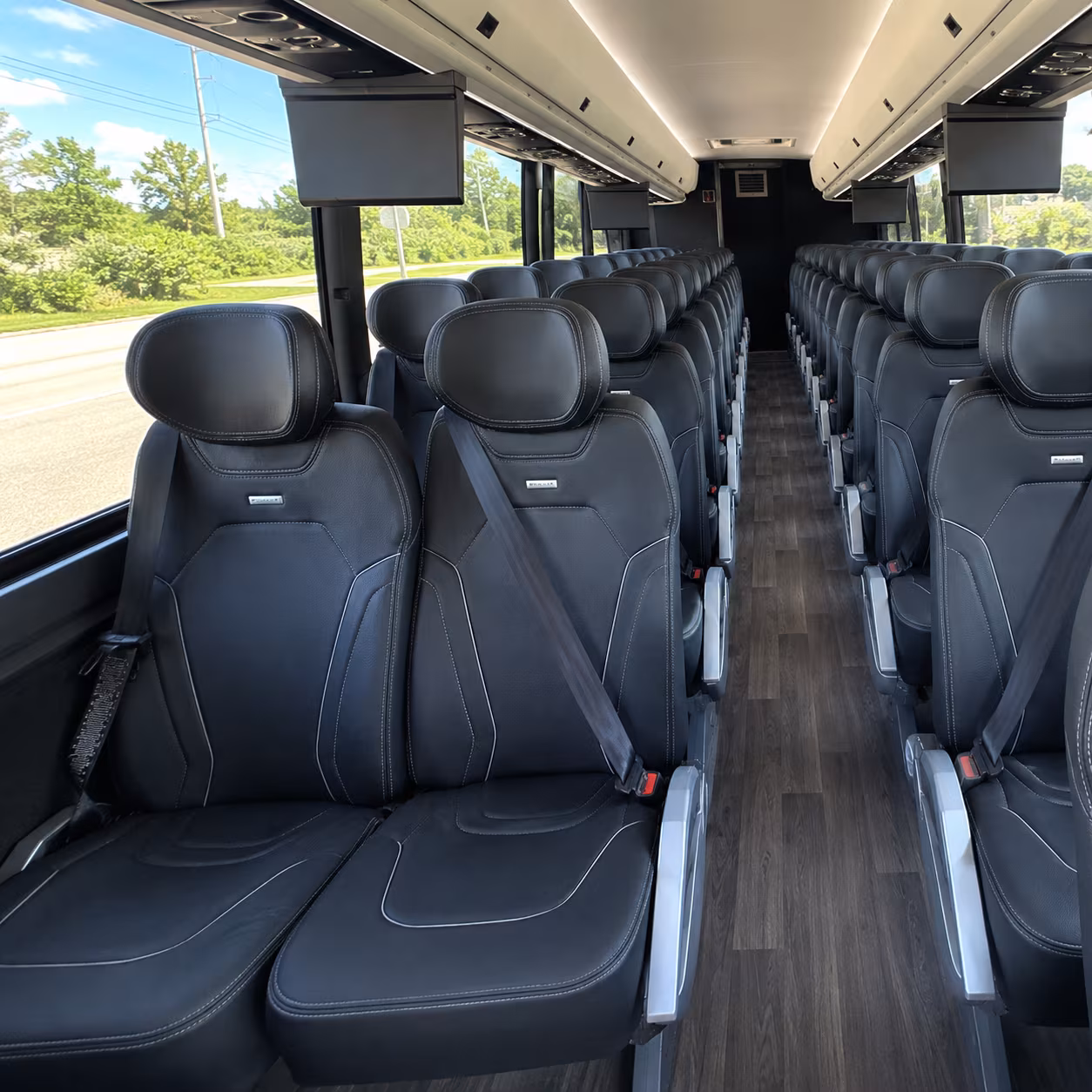 san bernardino 47 passenger charter bus inside