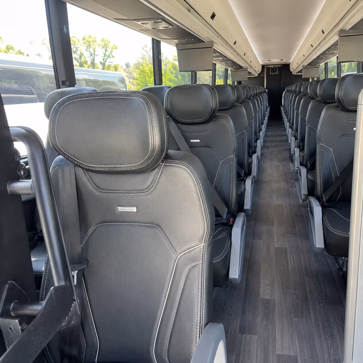 san bernardino 47 passenger charter bus interior