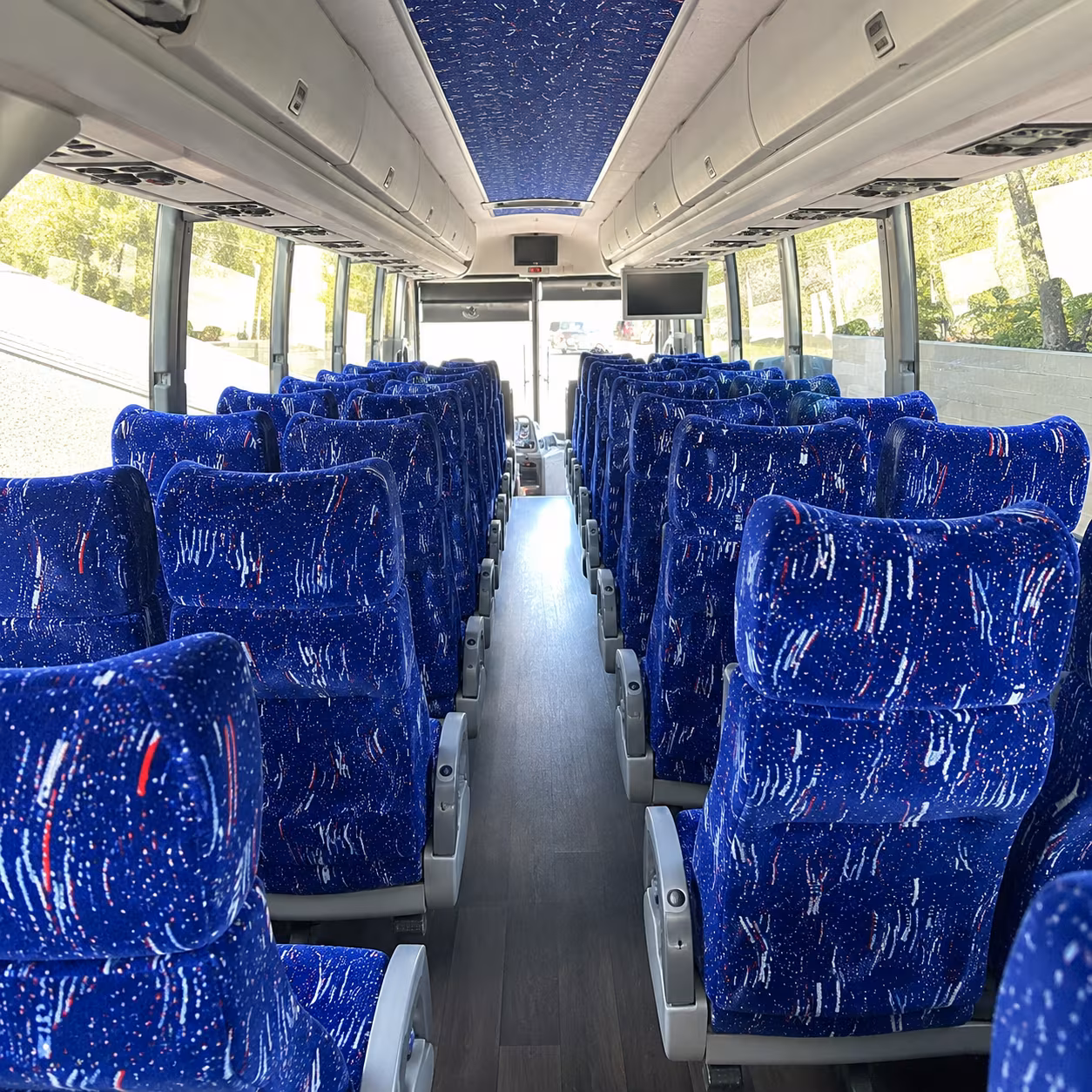 san bernardino 50 passenger charter bus interior