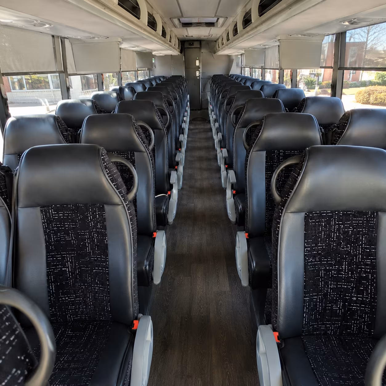 san bernardino 54 passenger charter bus inside
