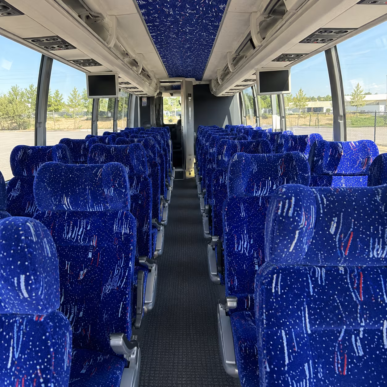 san bernardino 54 passenger charter bus interior