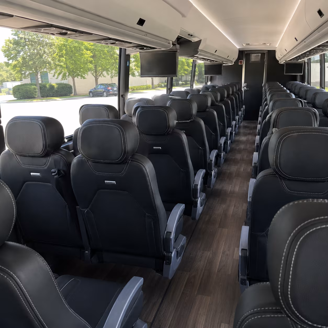 san bernardino 56 passenger charter bus interior