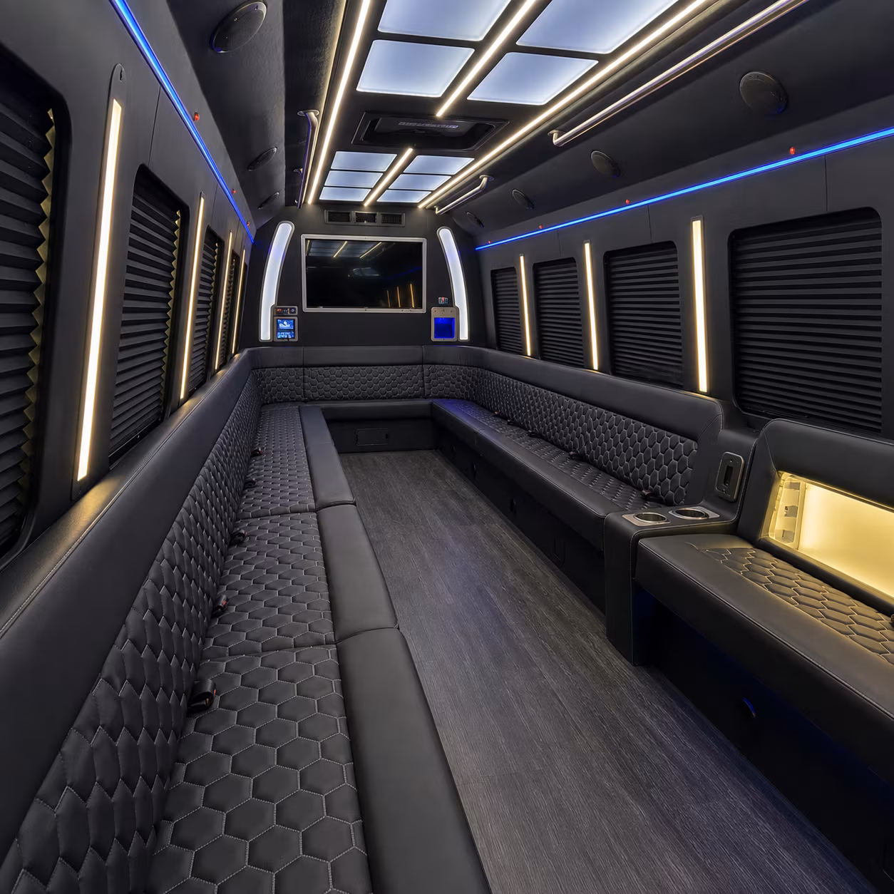 san bernardino party bus interior