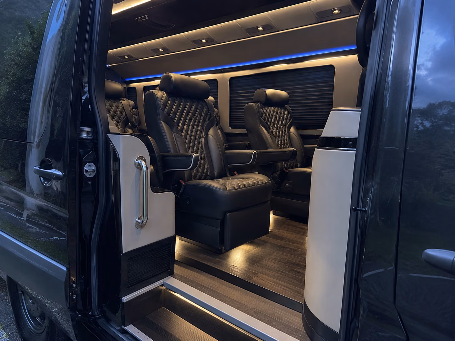 san bernardino sprinter van with driver inside